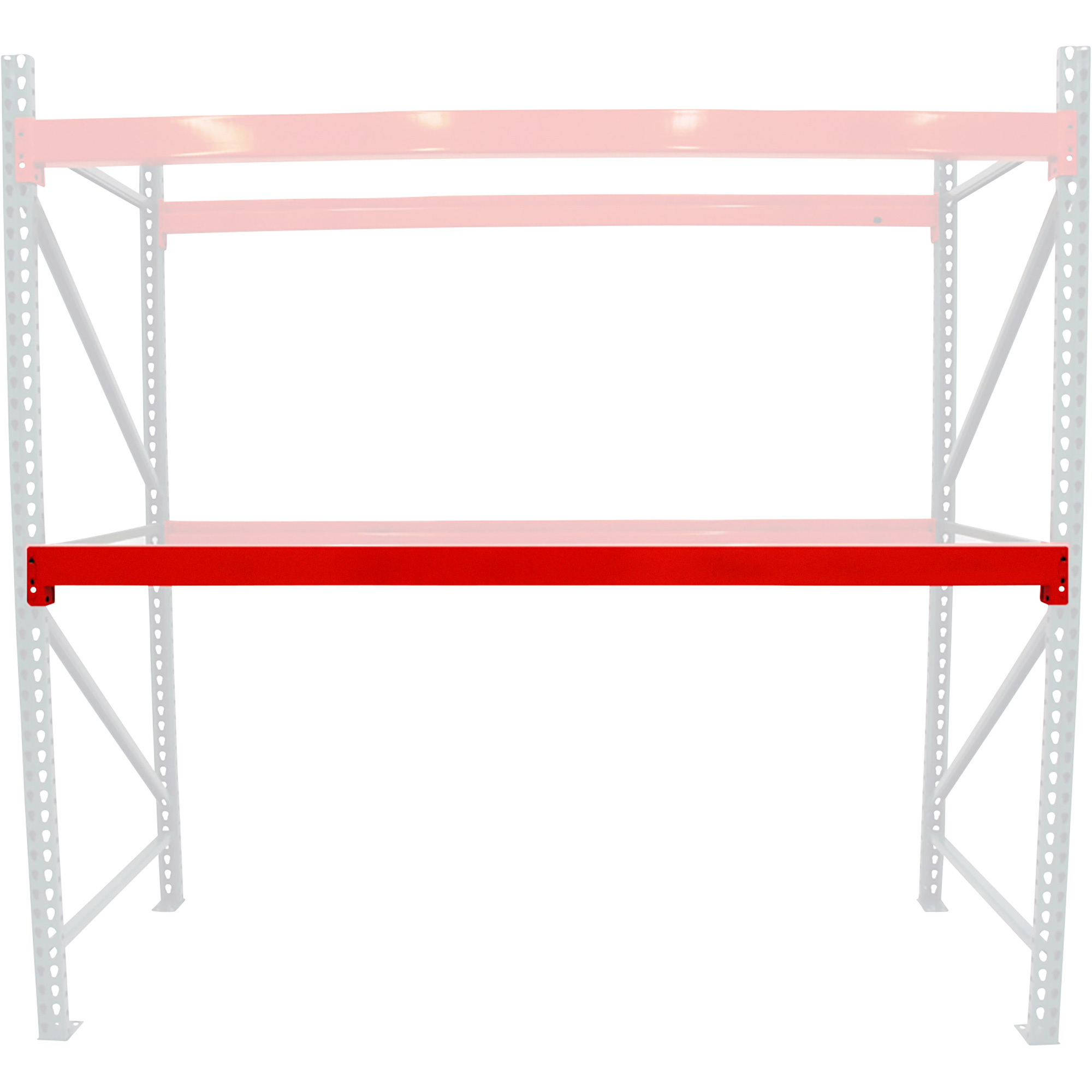 AK Industrial Teardrop Pallet Rack Beam, 48in.L Model# AK-RBI-48-2.5